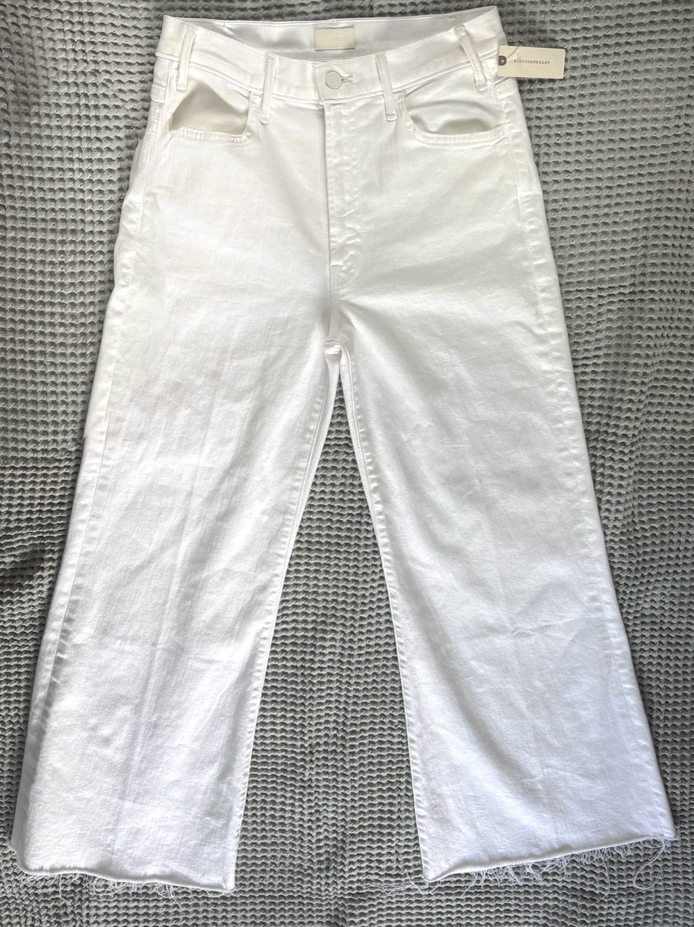 MOTHER The Hustler Ankle Fray Jeans White NWT Sz 27 - Picture 5 of 14